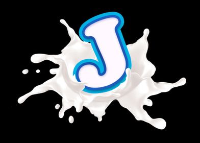 Cute Letter J Milk