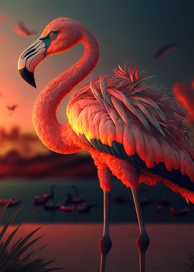 Flamingo pink beautiful