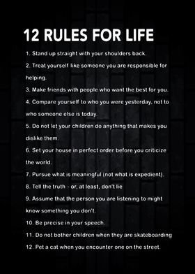 12 Rules Of Life Vintage