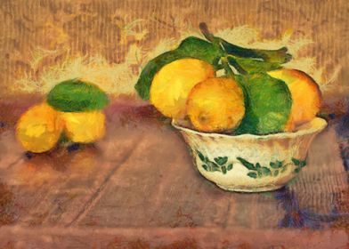 Still life Orange Lemons 