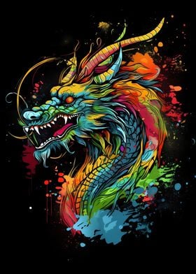 Colorful Japan Dragon