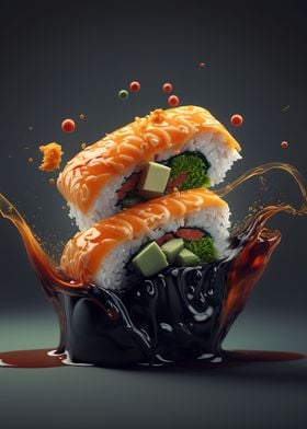 Sushi food japan