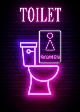 Toilet Women Neon