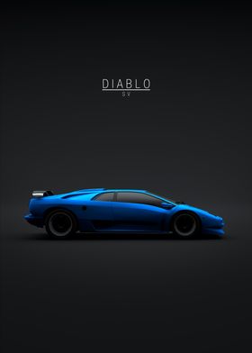 1997 Lambo Diablo SV Blue