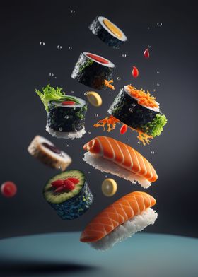 Sushi food japan