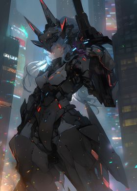 anime girl in robot suit