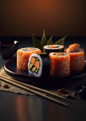 Sushi food japan