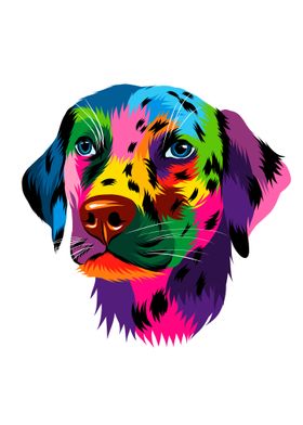 Abstract dalmatian dog