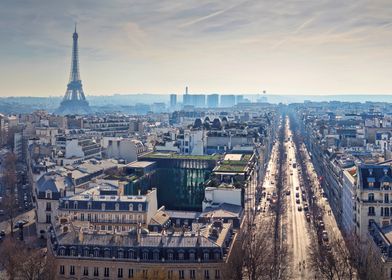 Paris cityscape panoramic 