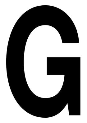 Letter G in black