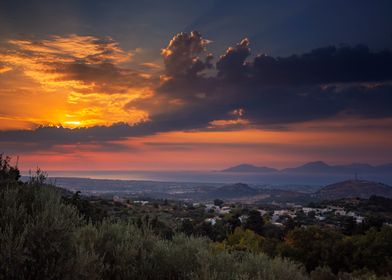 Sunset in Zia,Greek Island