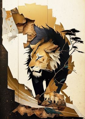 Elegant Abstract Lion