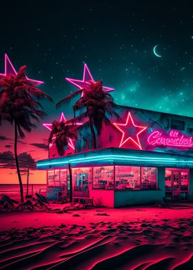 Neon Fantasy Beach Bar