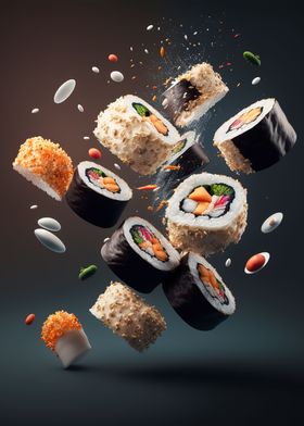 Sushi food japan