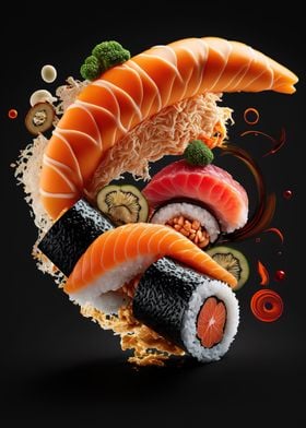 Sushi food japan