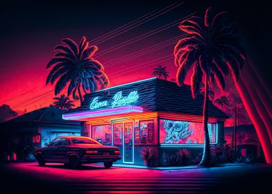 Neon Fantasy Beach Bar