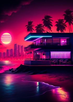 Neon Fantasy Beach Bar