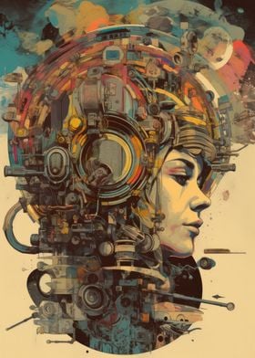 SciFi Womans Techno Crown