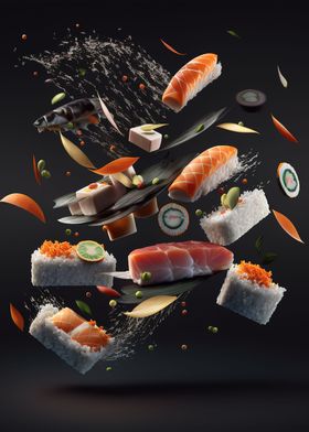 Sushi food japan