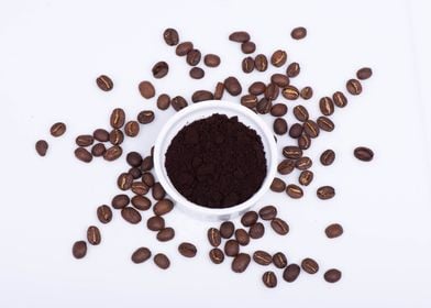 coffee beans in a cup