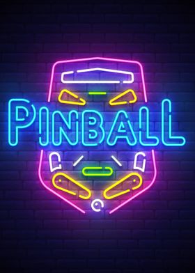 Pinball Decor Neon Gaming