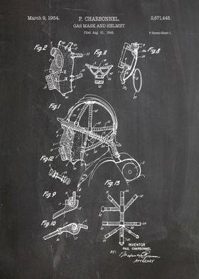 gas mask and helmet patent