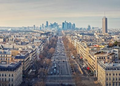 Paris view to La Defense