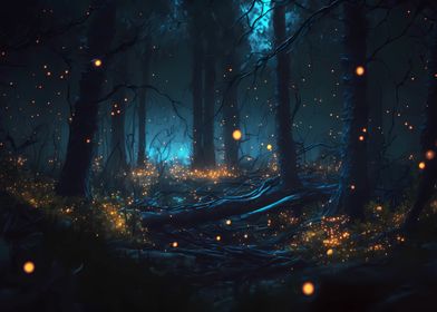 Magical fantasy forest