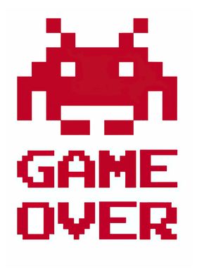 game over pixel art