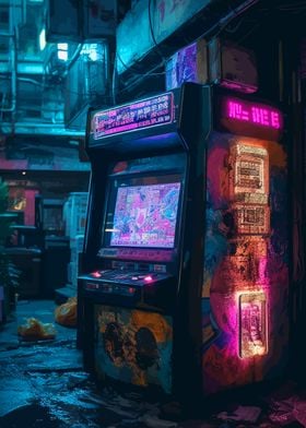 Cyberpunk Arcade Gaming 