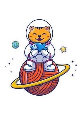Funny Cat Astronaut