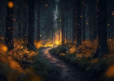 Magical fantasy forest