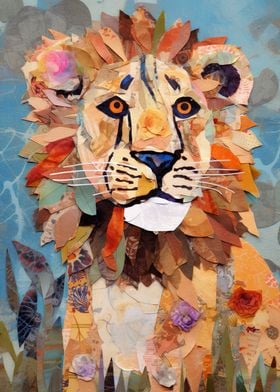 Lion Paper Illustration