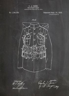 Military coat patent 1916