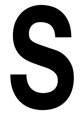Letter S in black