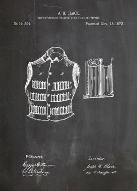 Shooting vest patent 1873