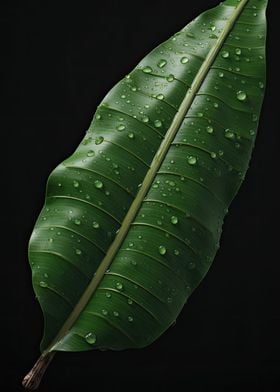 Rainy Banana Leaf