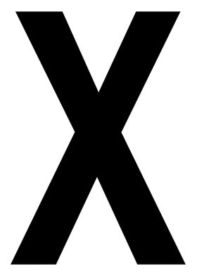 Letter X in black