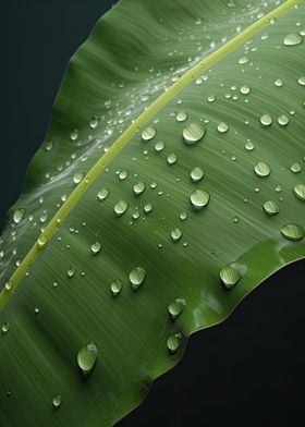 Rainy Banana Leaf