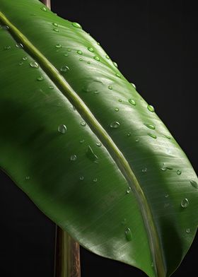 Rainy Banana Leaf