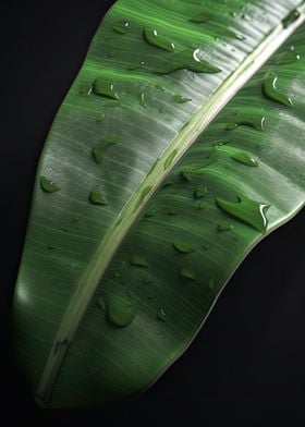 Rainy Banana Leaf