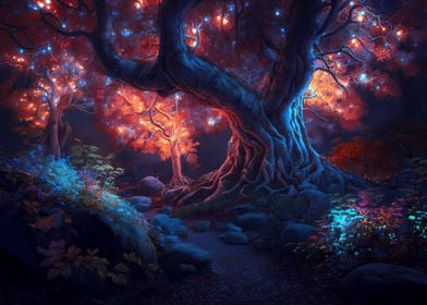 Magical fantasy forest