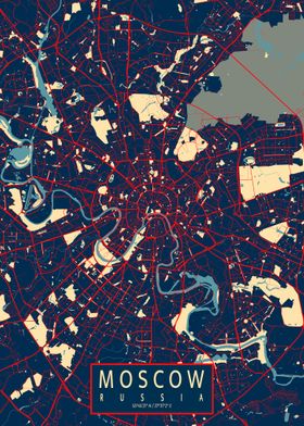 Moscow City Map Hope