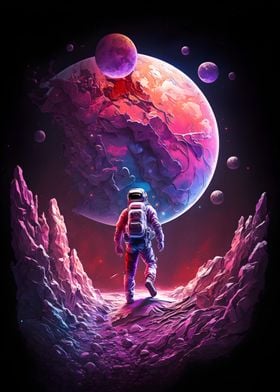 Astronaut on the planet