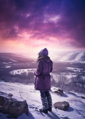 Snowy Mountain Landscape