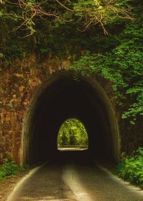 Tunnel in Tuscany Italy
