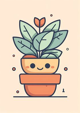 Cute Minimalist Pot Plant