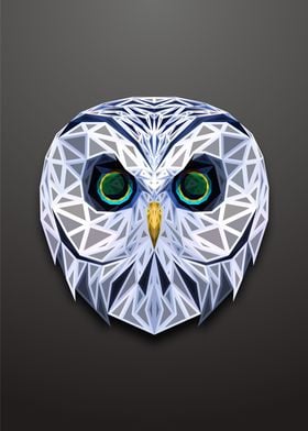 Owl Lowpoly Engraved