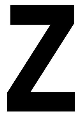 Letter Z in black