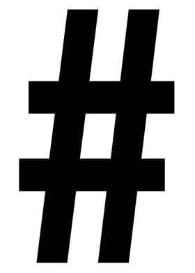 Hashtag Pound Sign